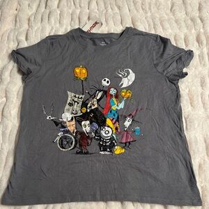 Disney The Nightmare Before Christmas Charcoal Gray Short Sleeve Tee